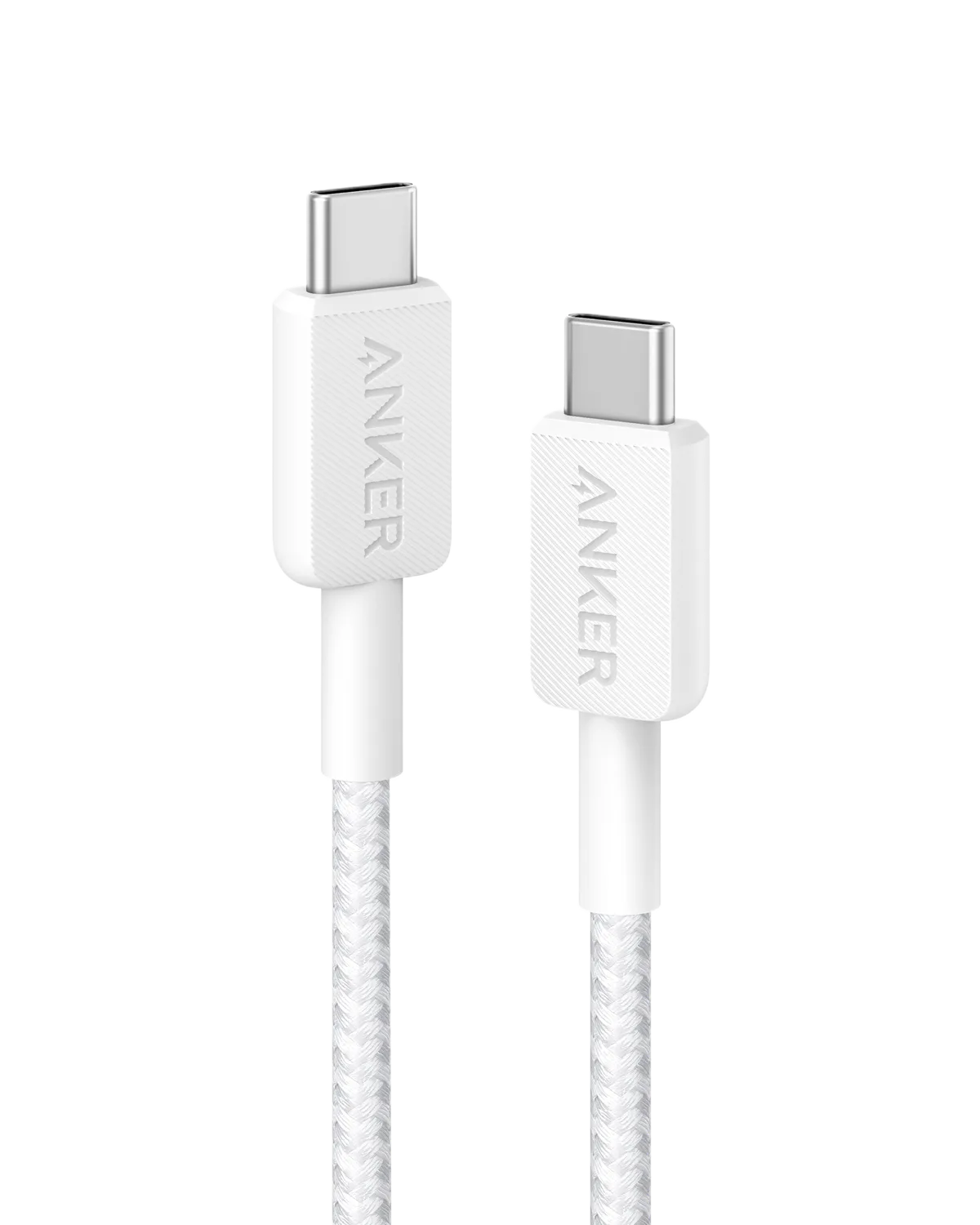 Anker 322 USB-C to USB-C cable, Series 3, 3ft braided, White