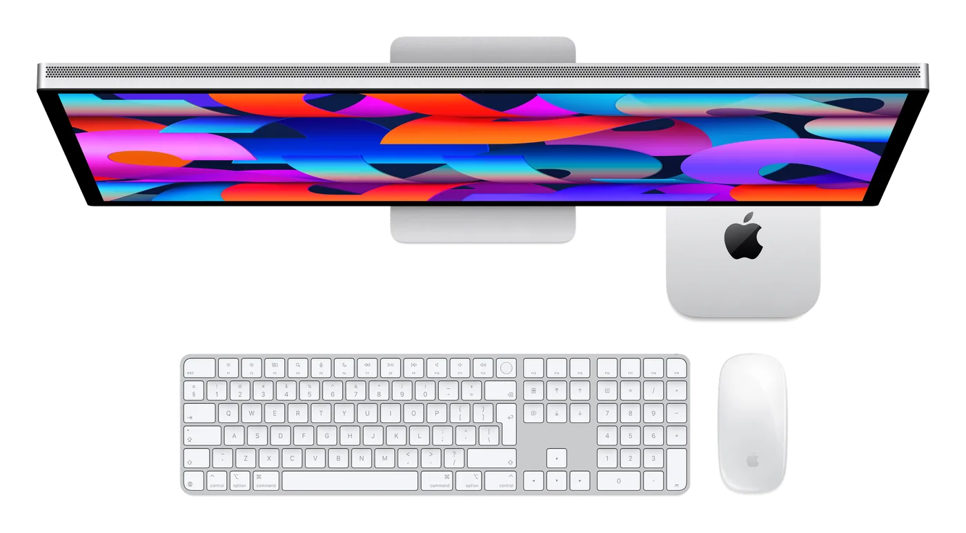 Mac desk setup (Magic Trackpad not pictured)