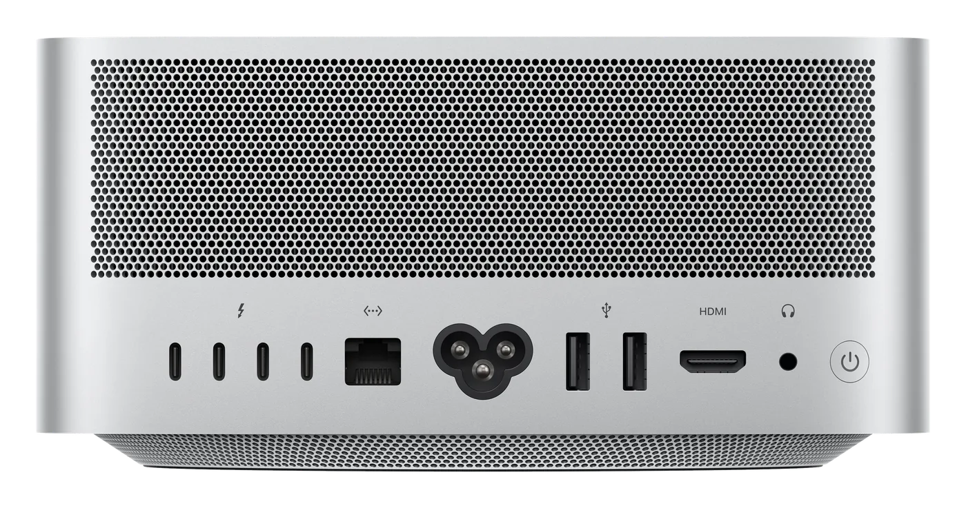 Mac Studio, back view with its ports