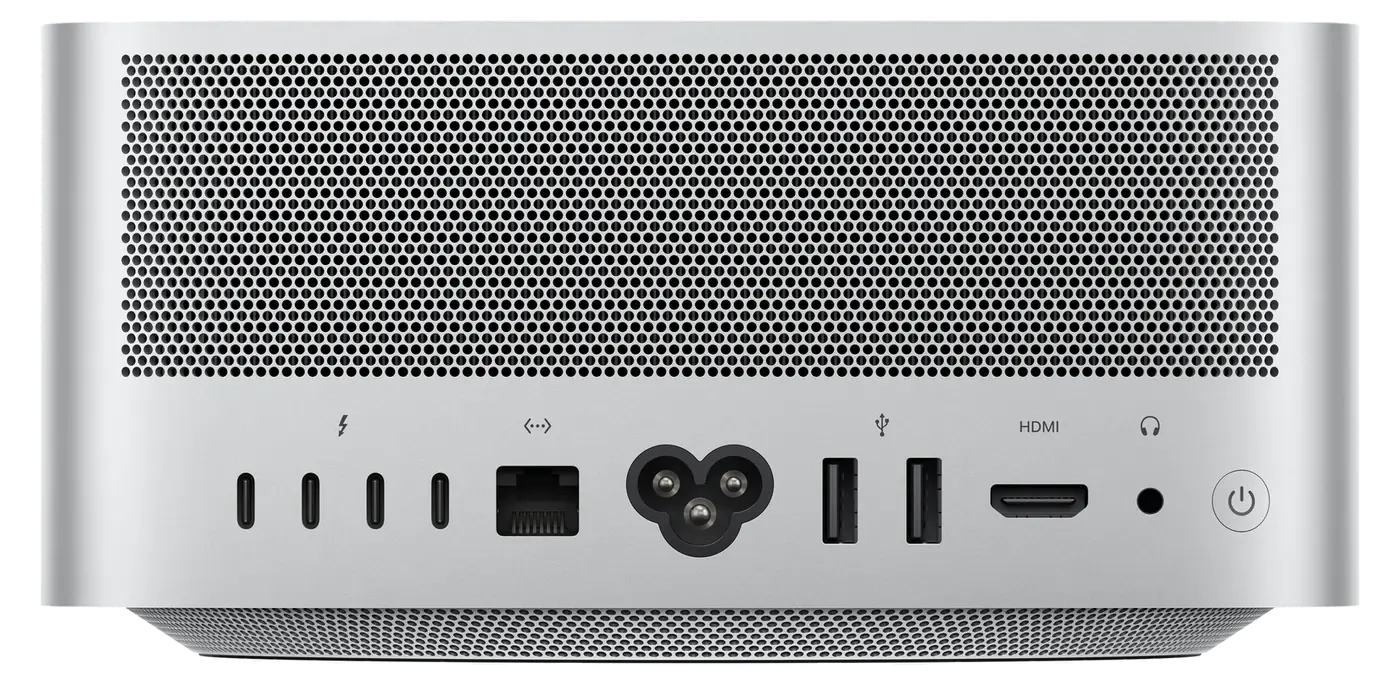 Mac Studio, back view with its ports