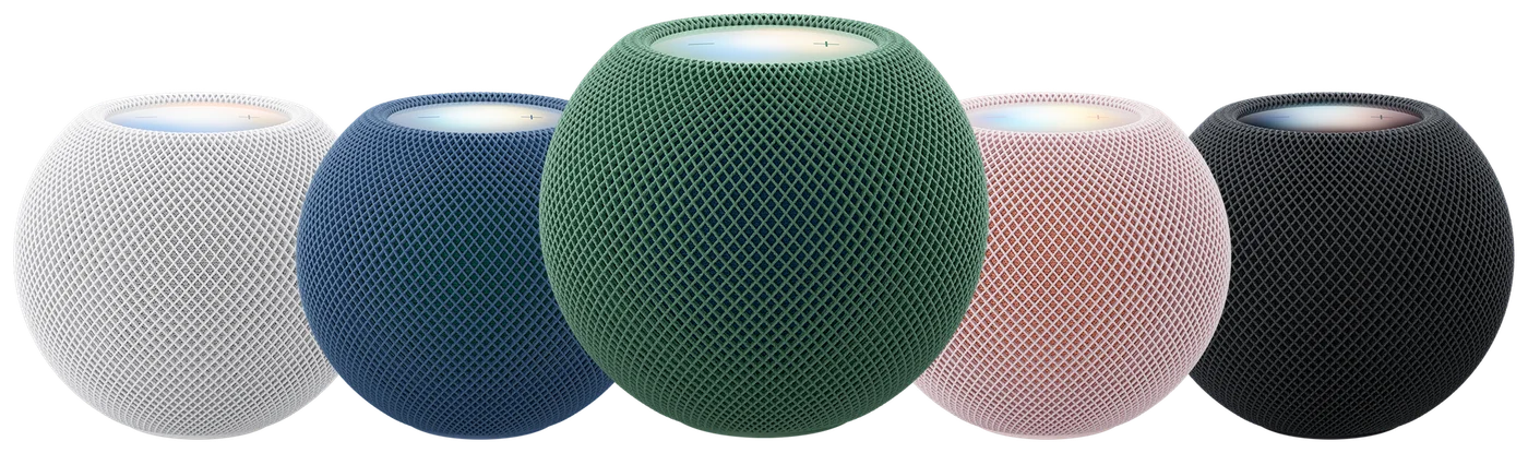 HomePod mini 2 in its five colours