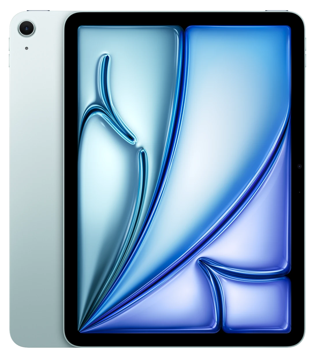iPad Air in Blue, front and back