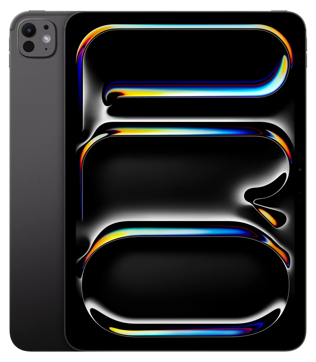 iPad Pro in Space Black, front and back