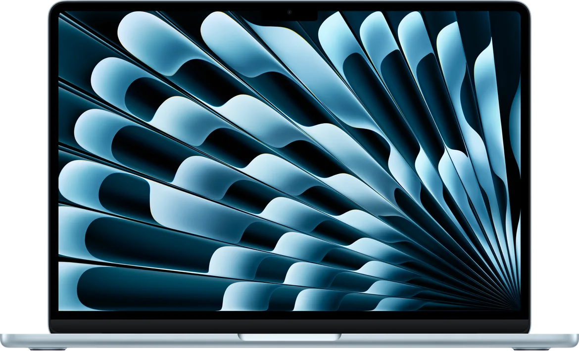 MacBook Air in Sky Blue, front view